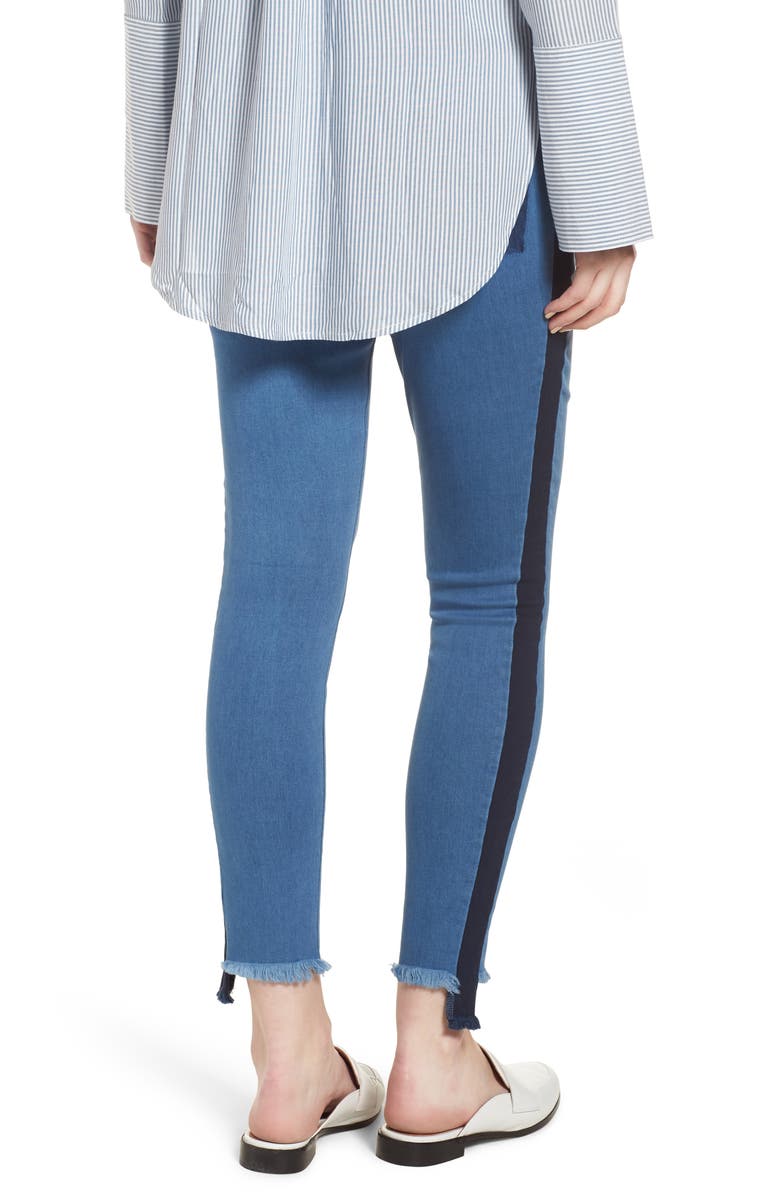 Zeza B by Hue Tuxedo Denim Skimmer Leggings, Alternate, color,