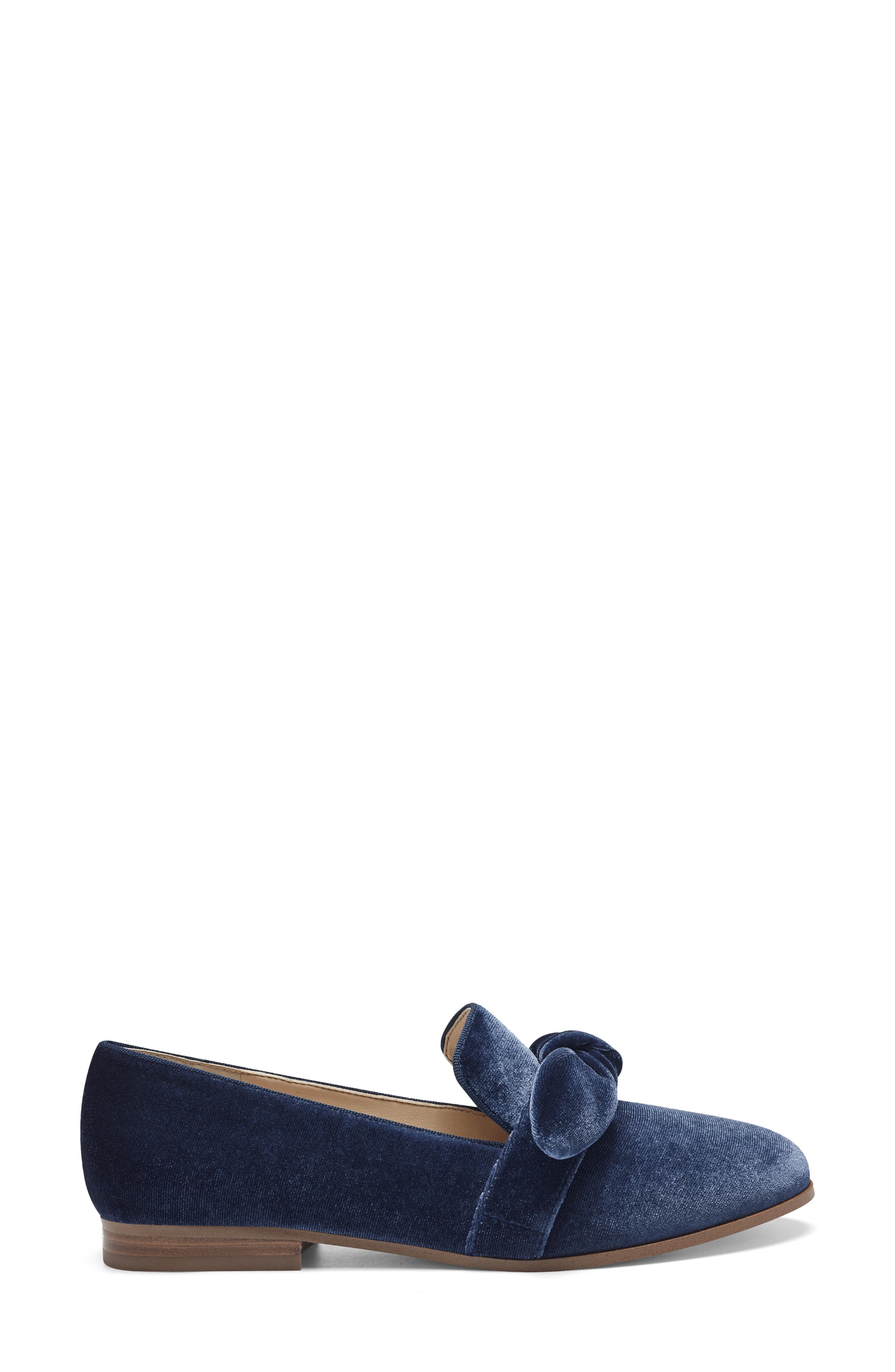 Jamia Bow Loafer, Alternate, color, OXFORD BLUE VELVET