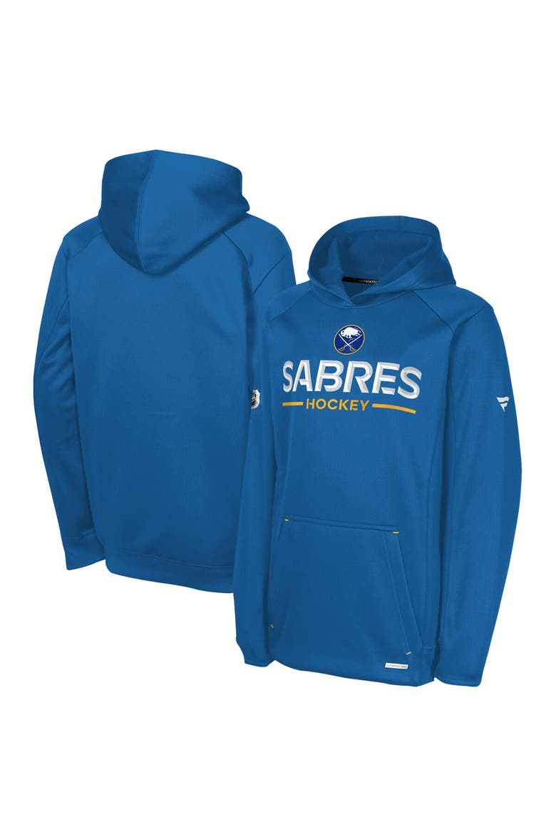 Youth Fanatics Royal Buffalo Sabres Authentic Pro Rink Raglan Hoodie, Main, color, Royal
