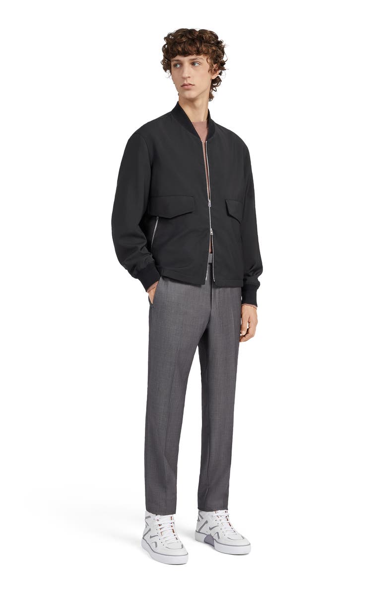 ZEGNA Wool & Mohair Zip Jacket, Alternate, color,