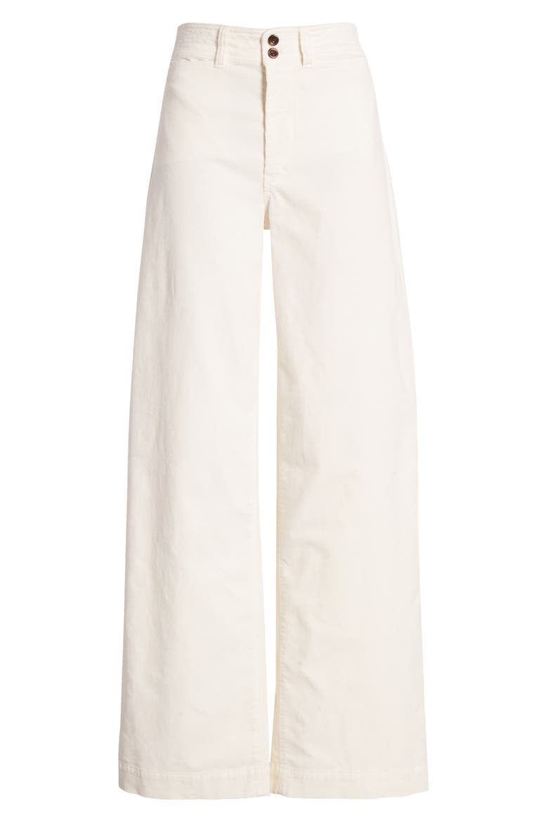Corduroy Wide Leg Pants, Alternate, color, EGRET