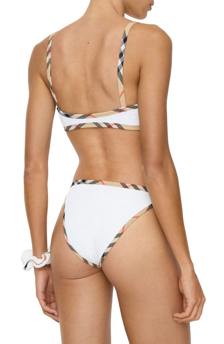 Burberry x Hunza G Tyler Original Crinkle<sup>™</sup> Two-Piece Bikini Swimsuit & Matching Scrunchie Set, Alternate, color, 