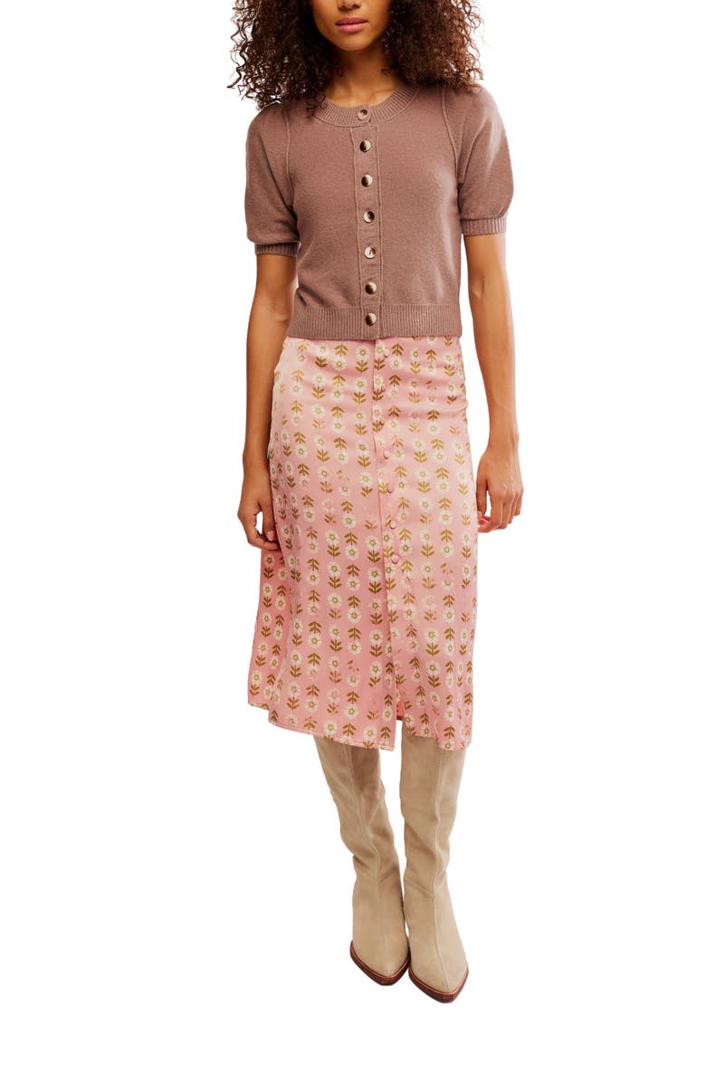 Free People Isla Elbow Sleeve Wool & Cashmere Blend Cardigan, Alternate, color, Ceramic Glaze