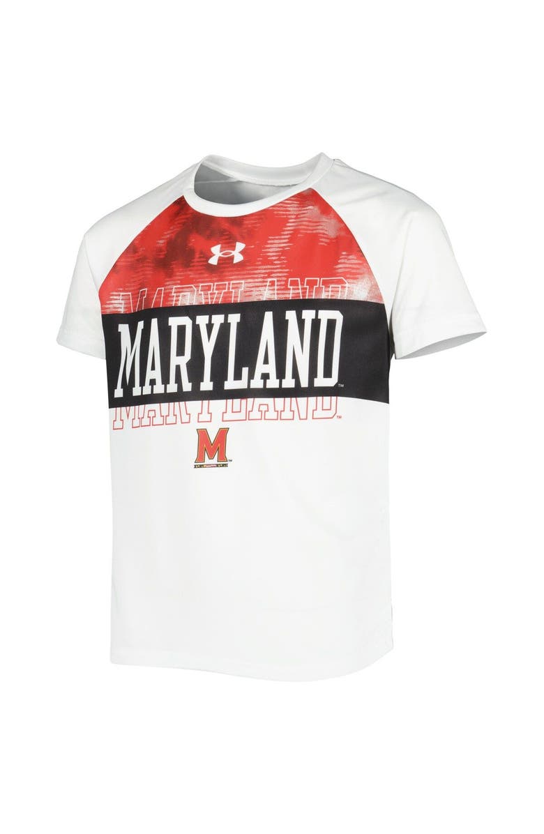 Under Armour Youth Under Armour White Maryland Terrapins Gameday Print Raglan T-Shirt, Alternate, color, 