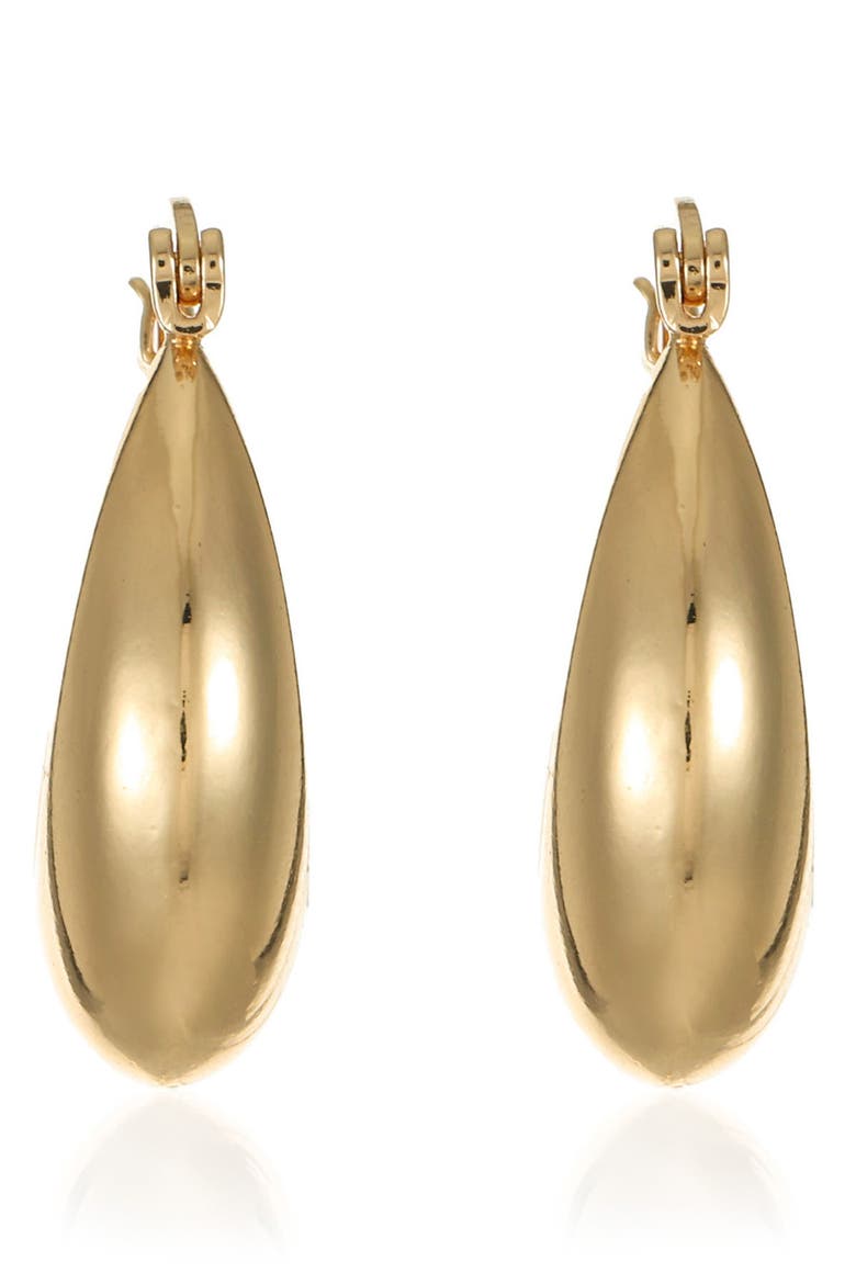 Chunky Hoop Earrings, Alternate, color, GOLD