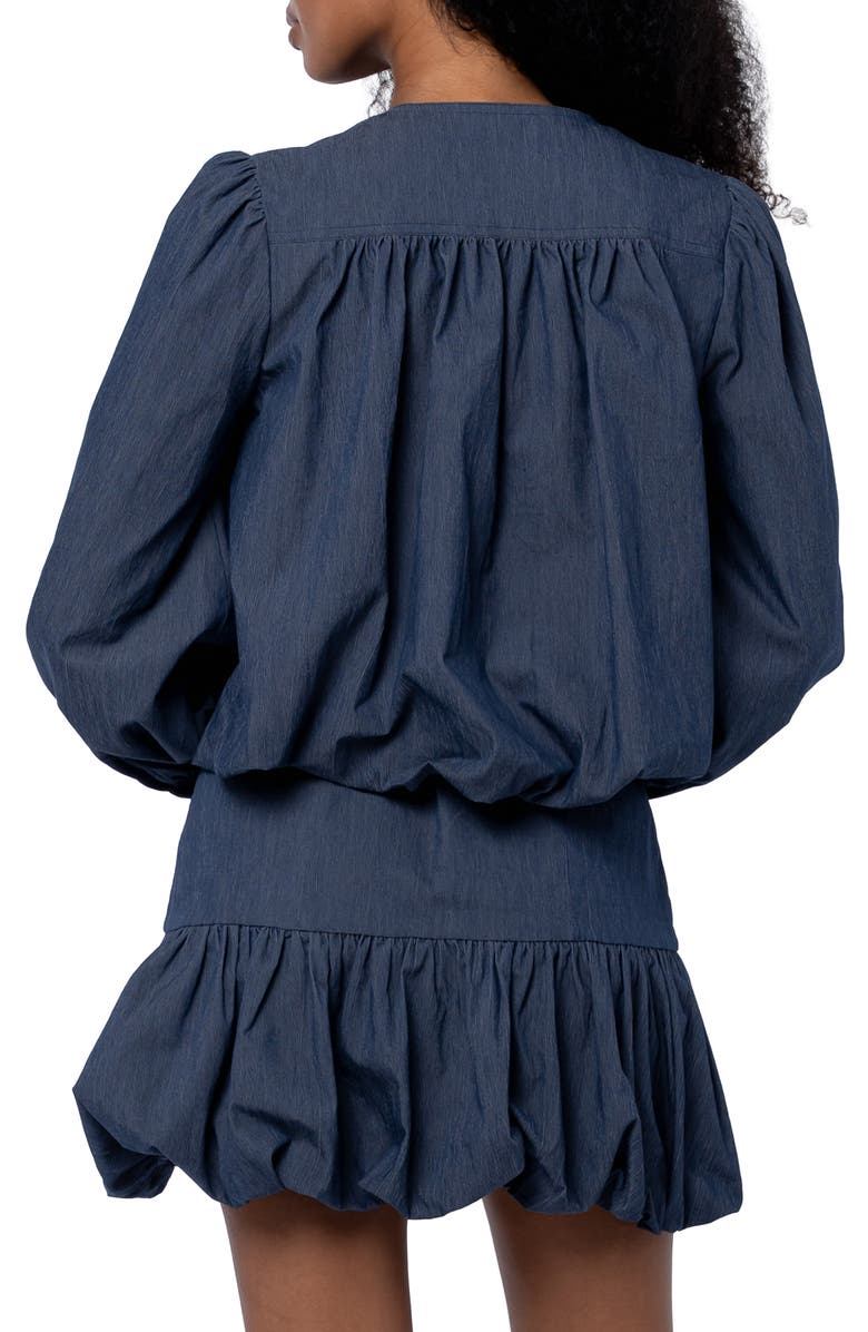 CIEBON Donna Balloon Sleeve Cotton Blend Jacket, Alternate, color, Denim Blue