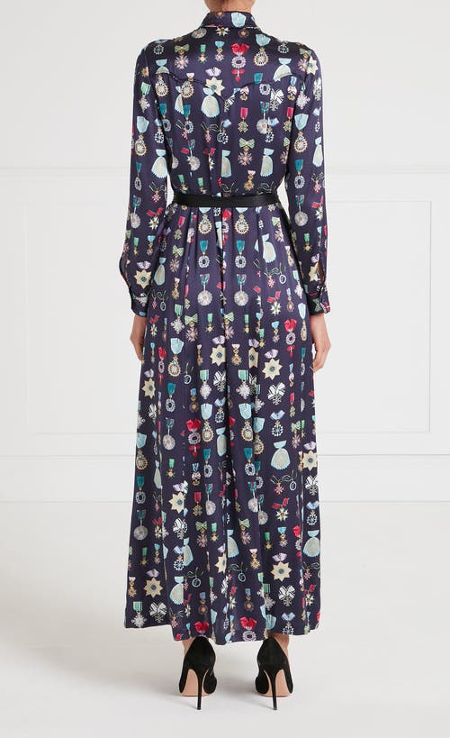 Temperley London Gloriette Printed Shirt Dress In Blue