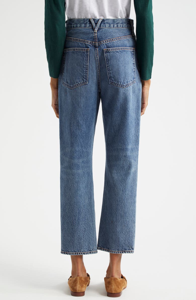 Veronica Beard Daniela High Waist Straight Leg Ankle Jeans, Alternate, color, Rebel Blue