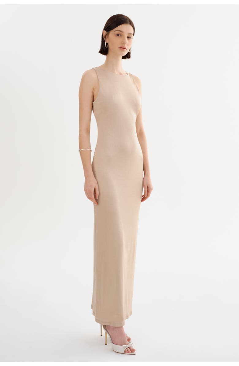 LAMARQUE KYRYLA | Sleeveless Maxi Dress, Alternate, color, Gold Shimmer