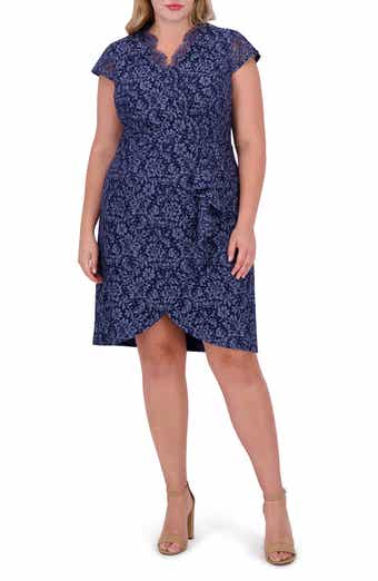 Vince Camuto Scallop Ruffle Sheath Dress