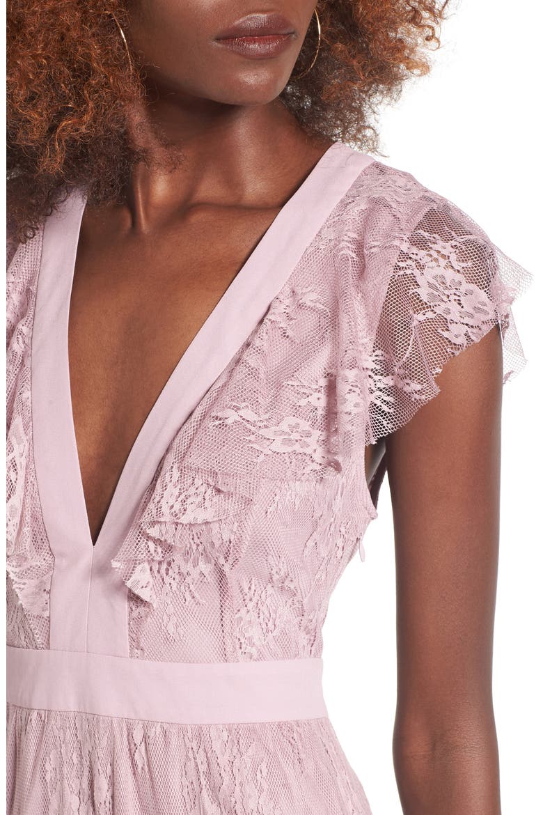 Hadley Lace Midi Dress, Alternate, color, LAVENDER