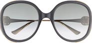 Gucci 56mm Round Sunglasses
