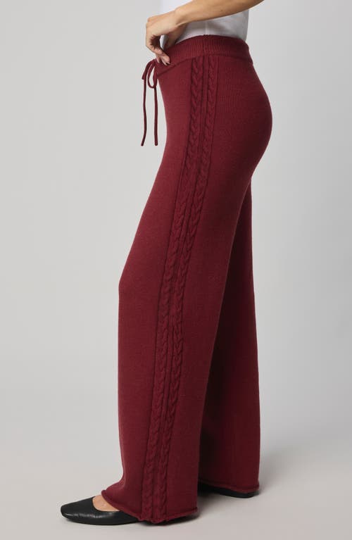 Splendid Jetset Sweater Pants In Burgundy