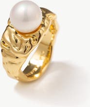 Classicharms Nora Freshwater Pearl Molten Statement Ring