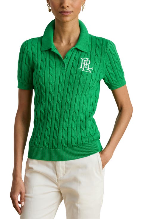 Natrissa Cable Knit Polo Sweater