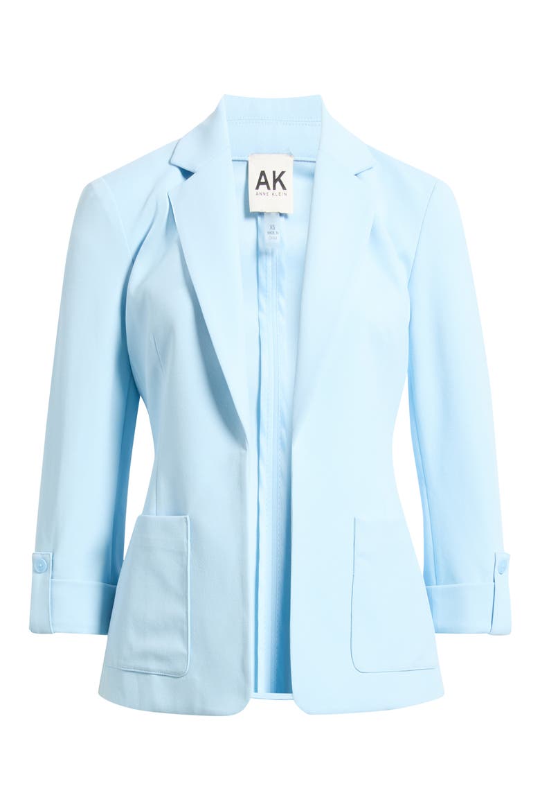 Open Front Notch Collar Jacket, Alternate, color, OPAL BLUE