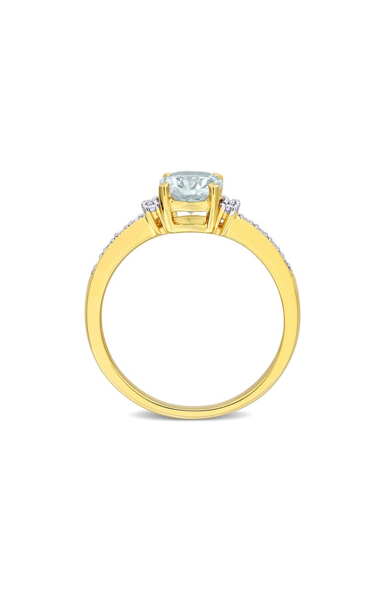 DELMAR Oval Cut Aquamarine & Diamond Ring - 0.04ct., Alternate, color, 