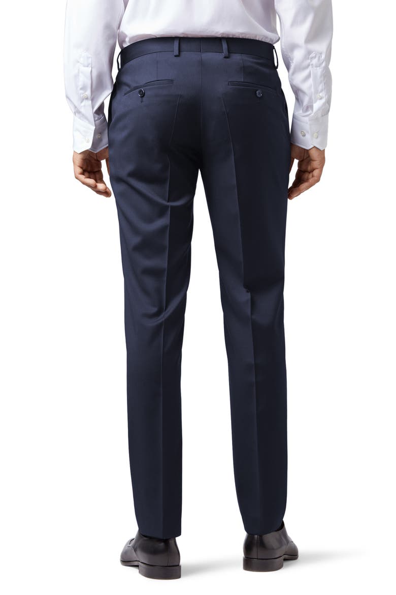 Gibson CYL Flat Front Solid Slim Fit Wool Dress Pants, Alternate, color, DARK BLUE
