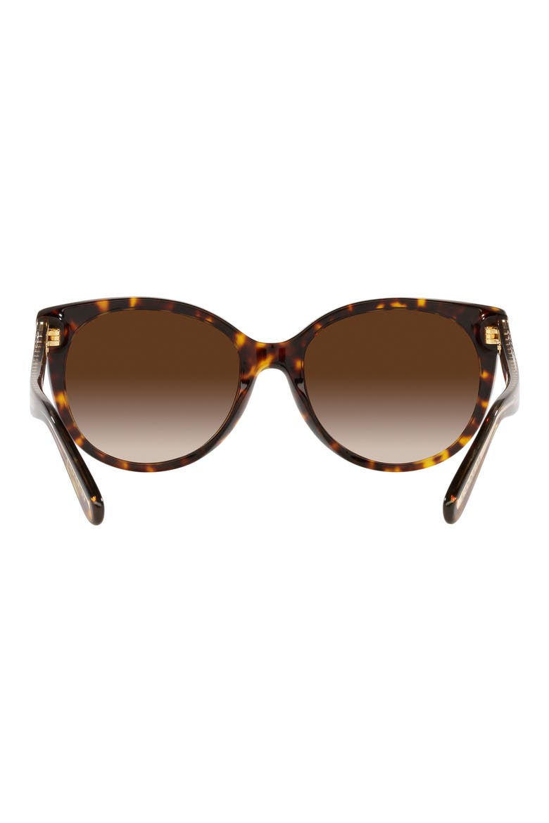 55mm Gradient Round Sunglasses, Alternate, color, DARK TORTOISE