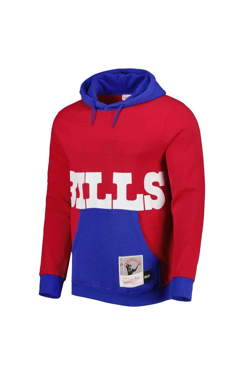 Mitchell & Ness Men's Mitchell & Ness Red Buffalo Bills Big Face 5.0 Pullover Hoodie, Alternate, color, Red