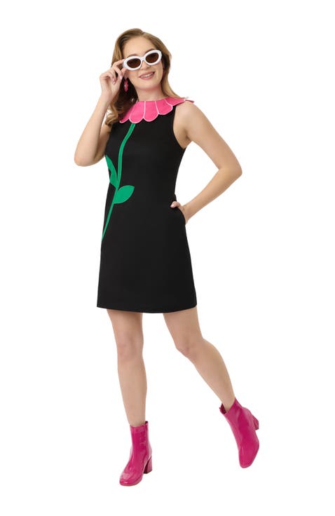 Petal Collar Shift Dress