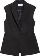 PARTOW Chiara Sleeveless Stretch Cotton Blazer
