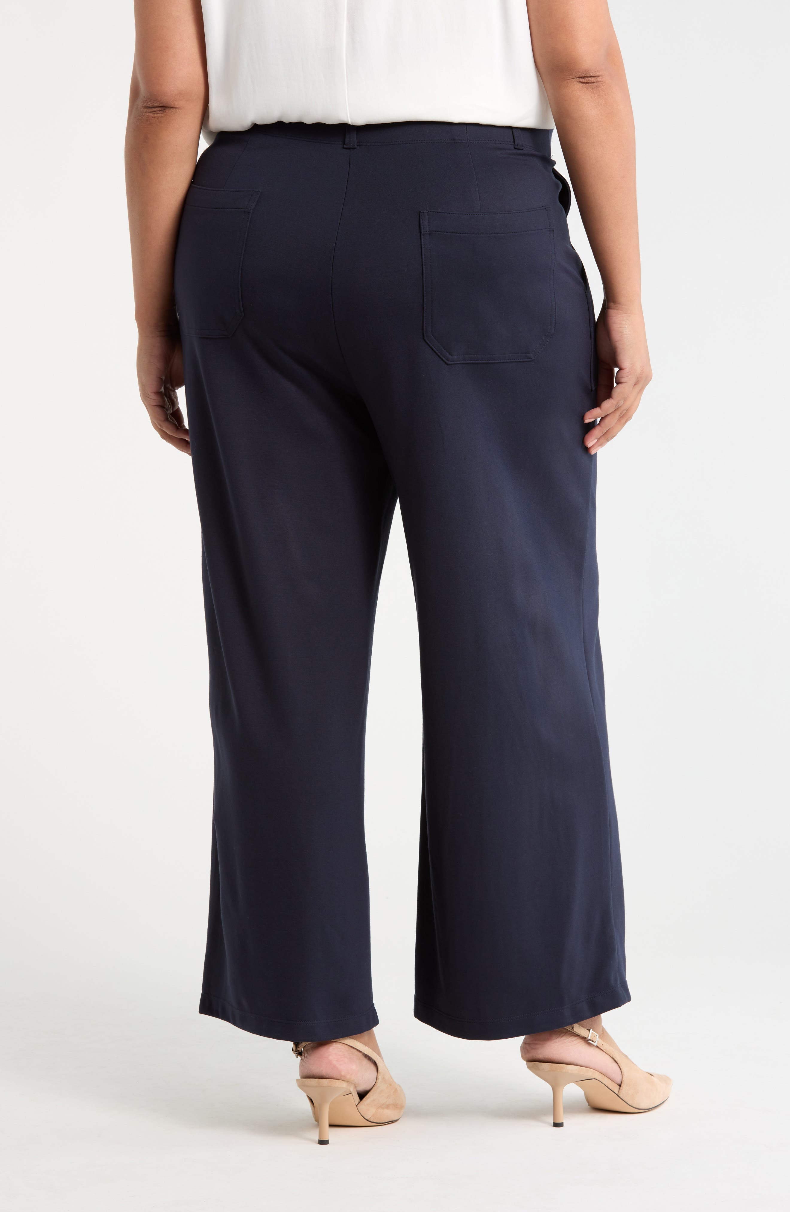 Utility Pocket Crop Straight Leg Ponte Pants - image 4