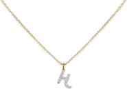 Monica Vinader Lab Grown Diamond Initial Pendant Necklace