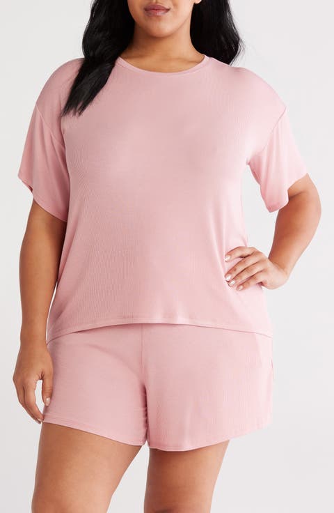 Moonlight Eco Easy Rib Short Pajamas (Plus)