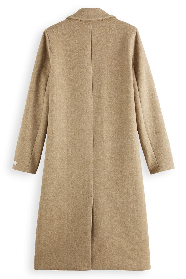 Tailored Double Breasted Coat, Alternate, color, SAND MELANGE