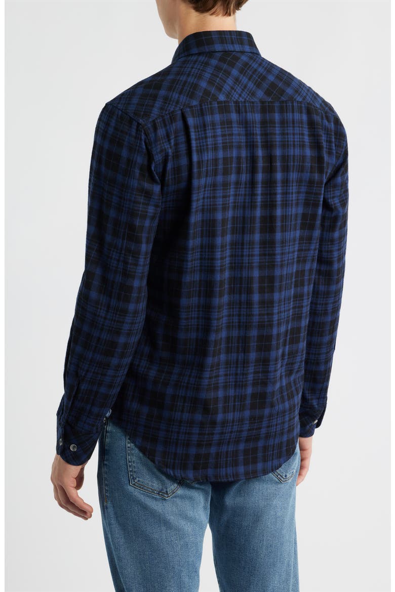 Ysabel Modern Fit Plaid Cotton Button-Up Shirt, Alternate, color, BLUE