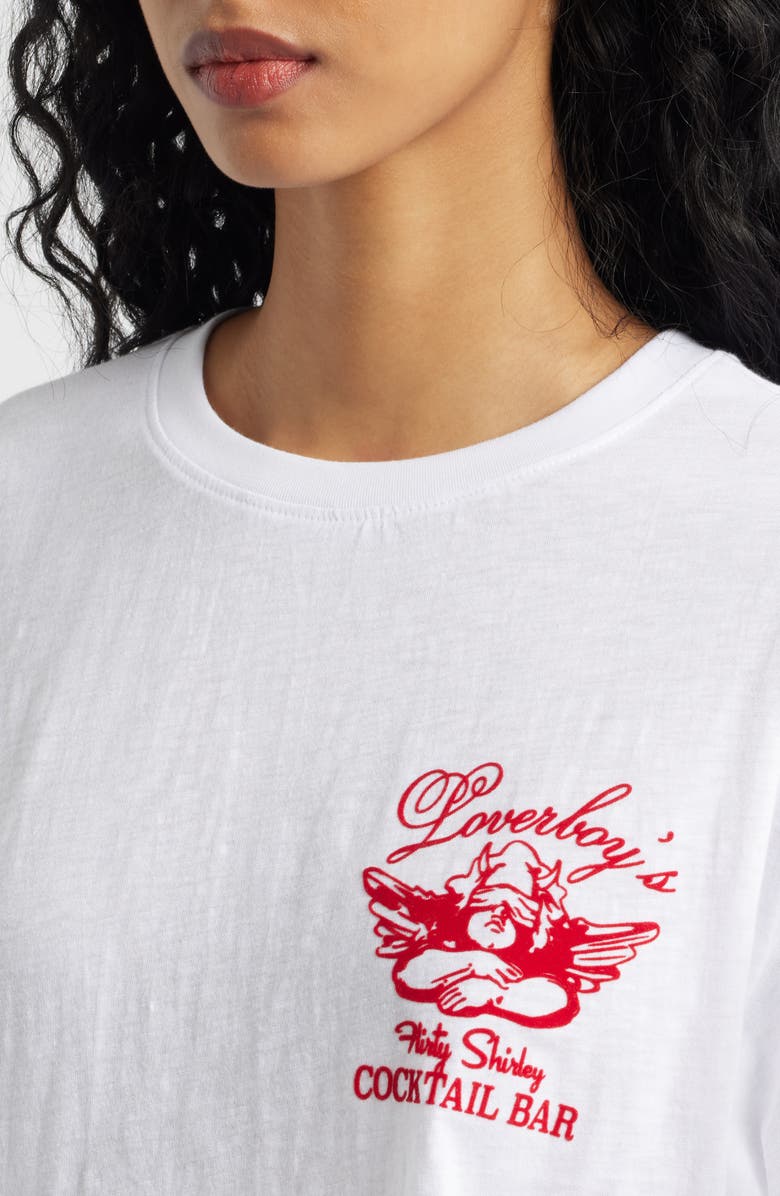 BOYS LIE Loverboy Graphic Slub Boyfriend T-Shirt, Alternate, color, White