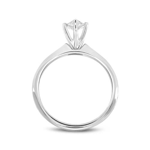 Luvmyjewelry Ava 14k Gold Pear Lab Grown Diamond Solitaire Ring In 14k White Gold