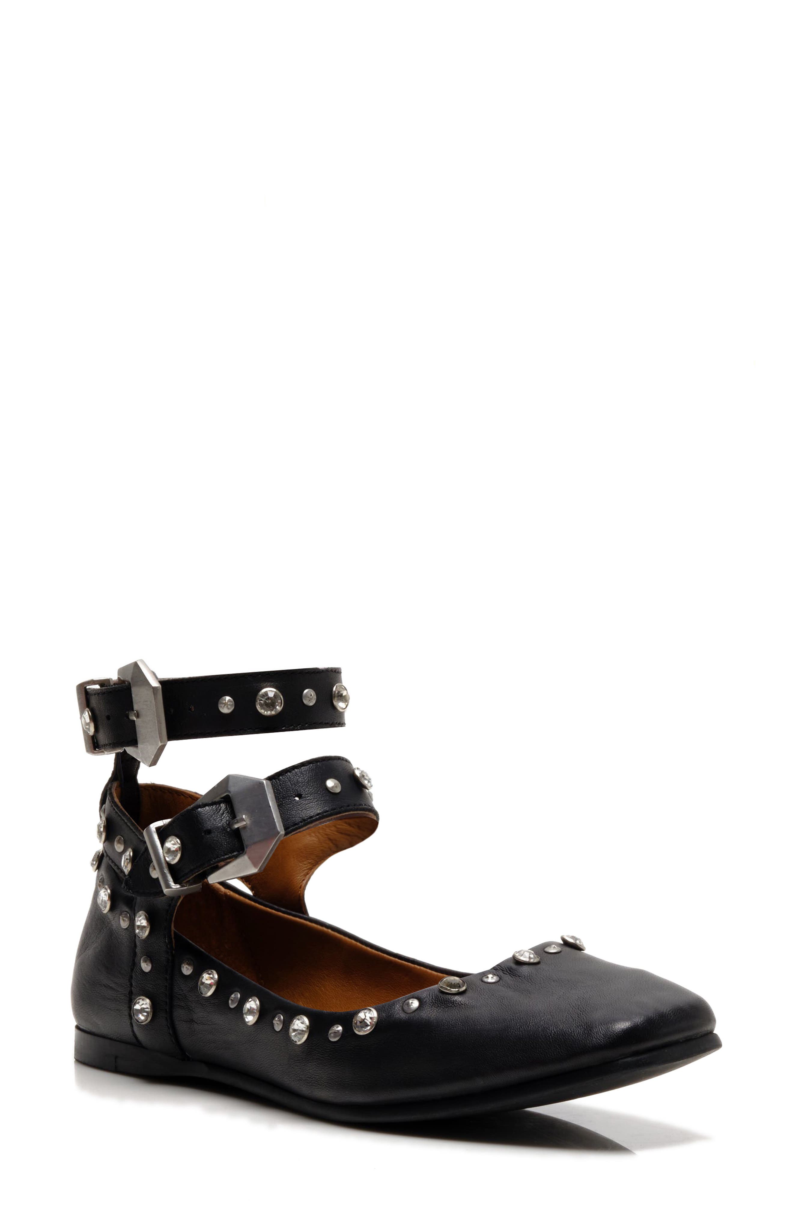 Free People Mystic Diamante Ankle Strap Flat, Main, color, 