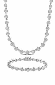 DELMAR Diamond Tennis Necklace & Bracelet Set - 1.5ct.