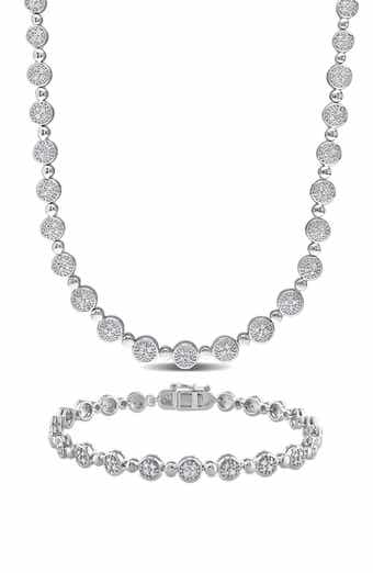 Diamond Tennis Necklace & Bracelet Set - 1.5ct.