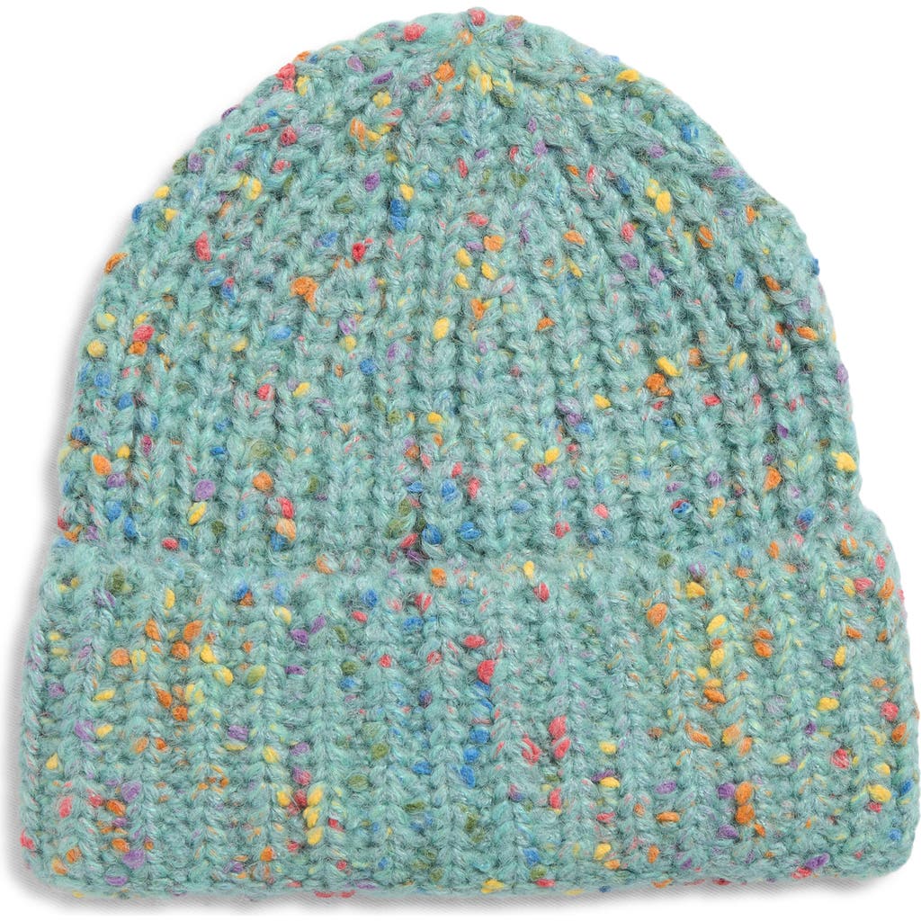 Tasha Marled Confetti Cuffed Beanie In Green