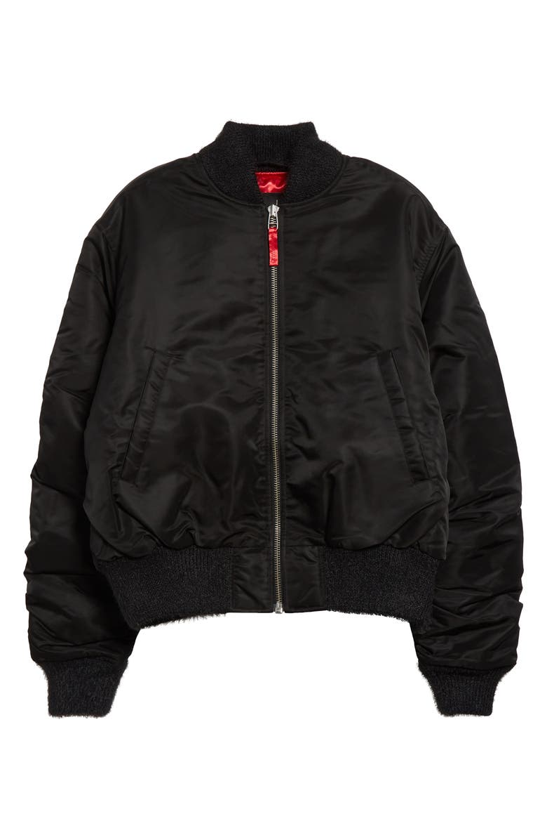 STOCKHOLM SURFBOARD CLUB Nylon Bomber Jacket, Alternate, color, Black