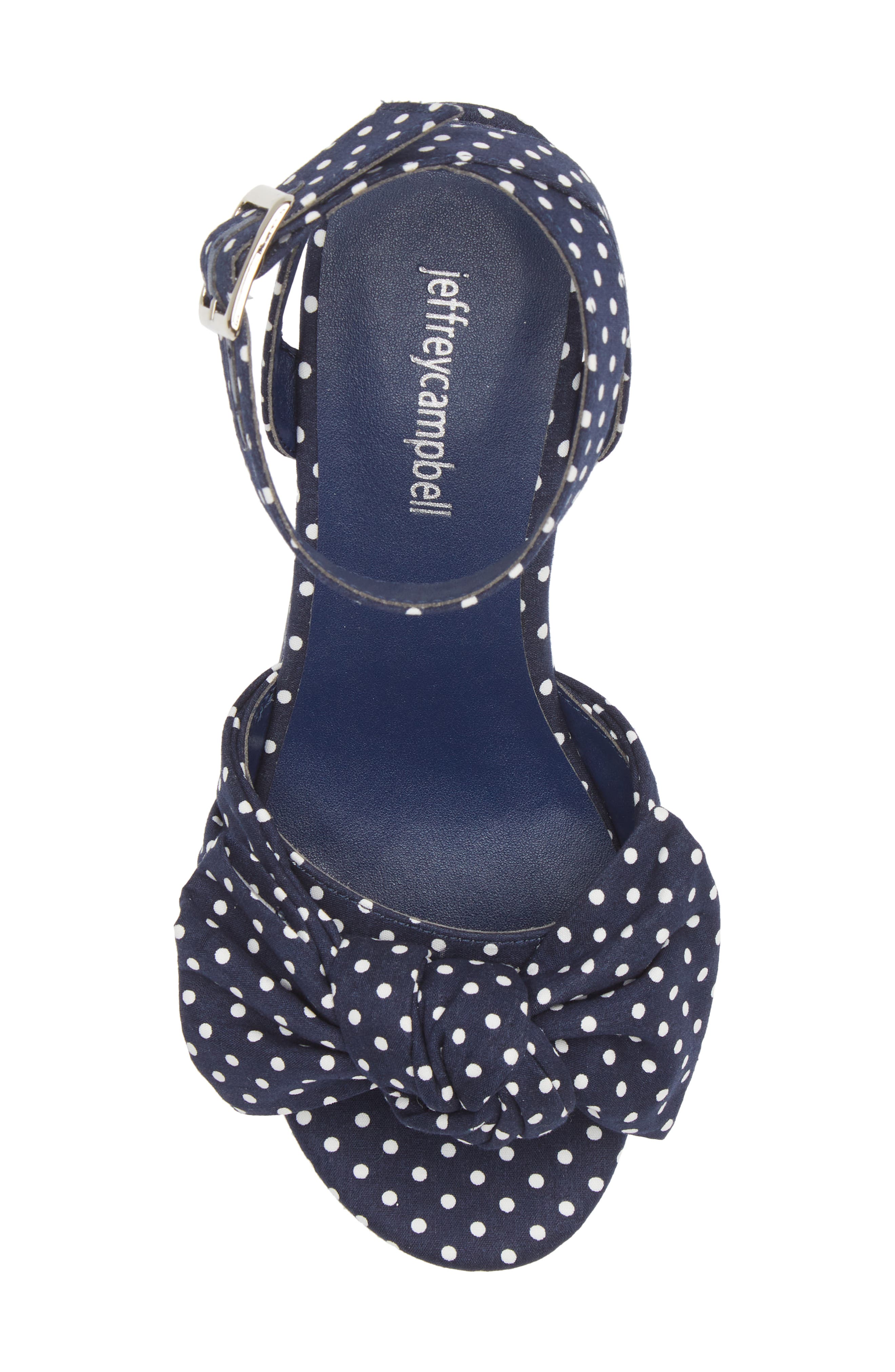 Picnic Platform Sandal, Alternate, color, NAVY WHITE POLKA DOTS
