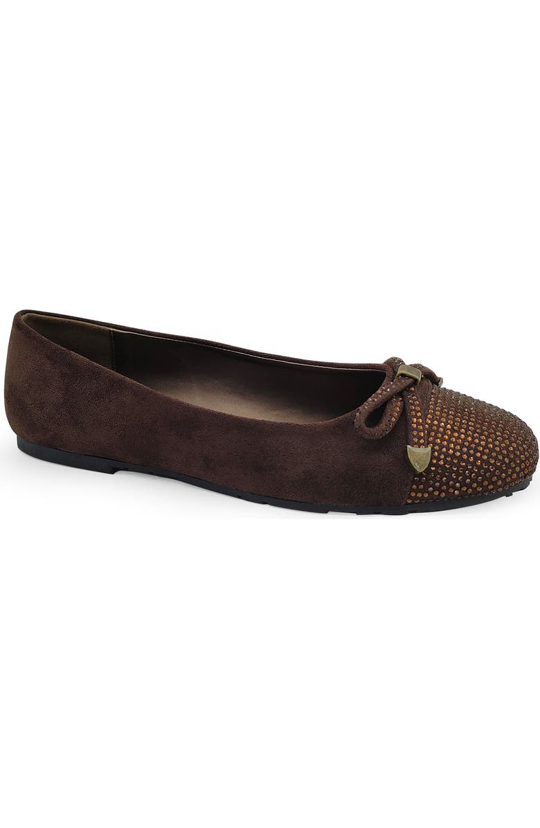 Reaction Kenneth Cole Ellie Ballet Flat, Main, color, Chocolate Micro