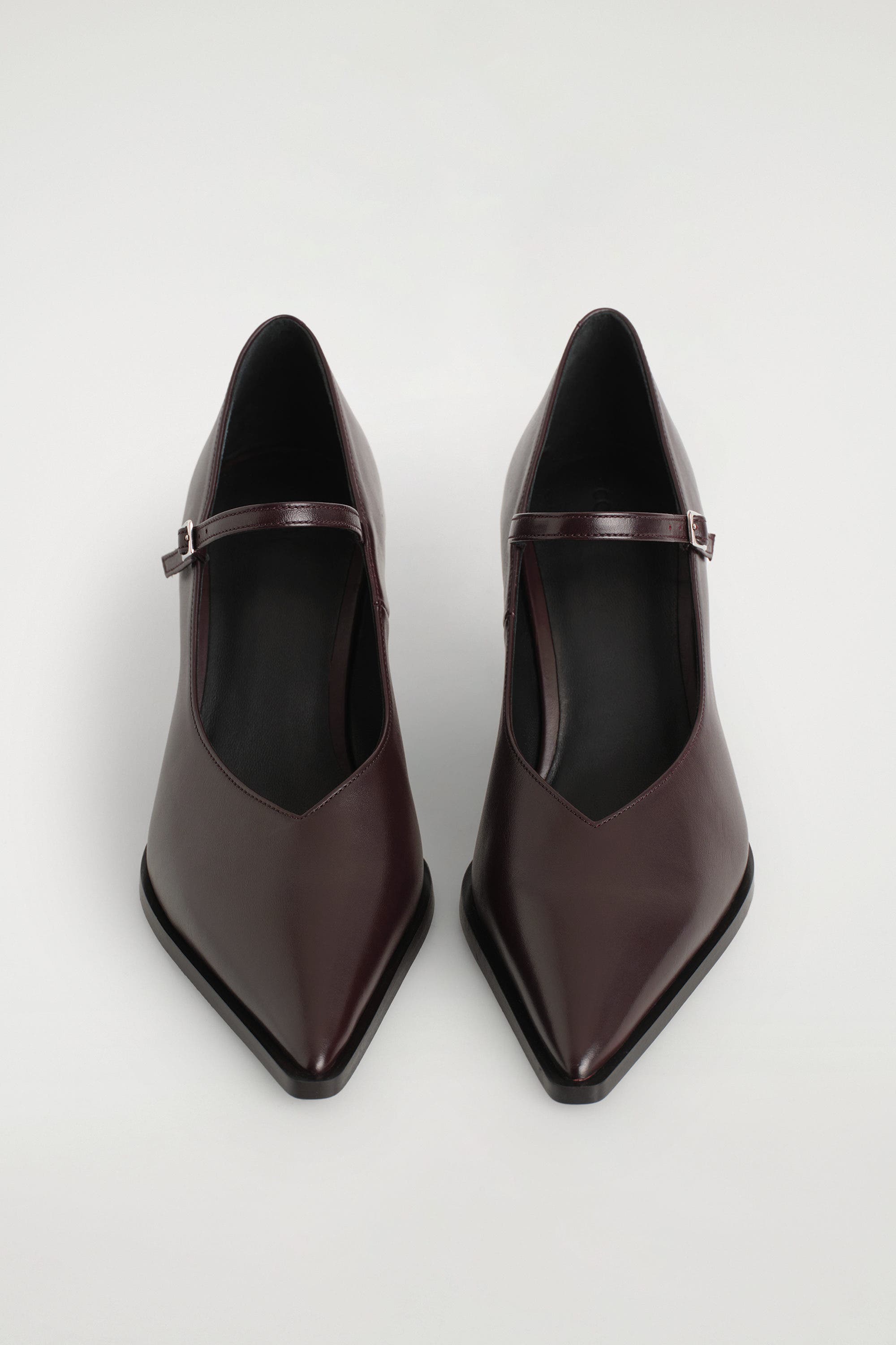 Leather Heeled Mary Jane Shoes, Alternate, color, DARK BROWN