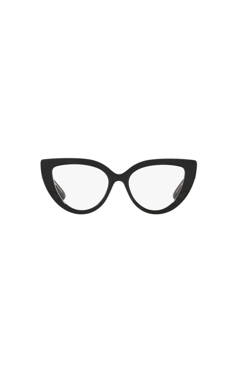 Gucci 52mm Cat Eye optical glasses, Alternate, color, Black