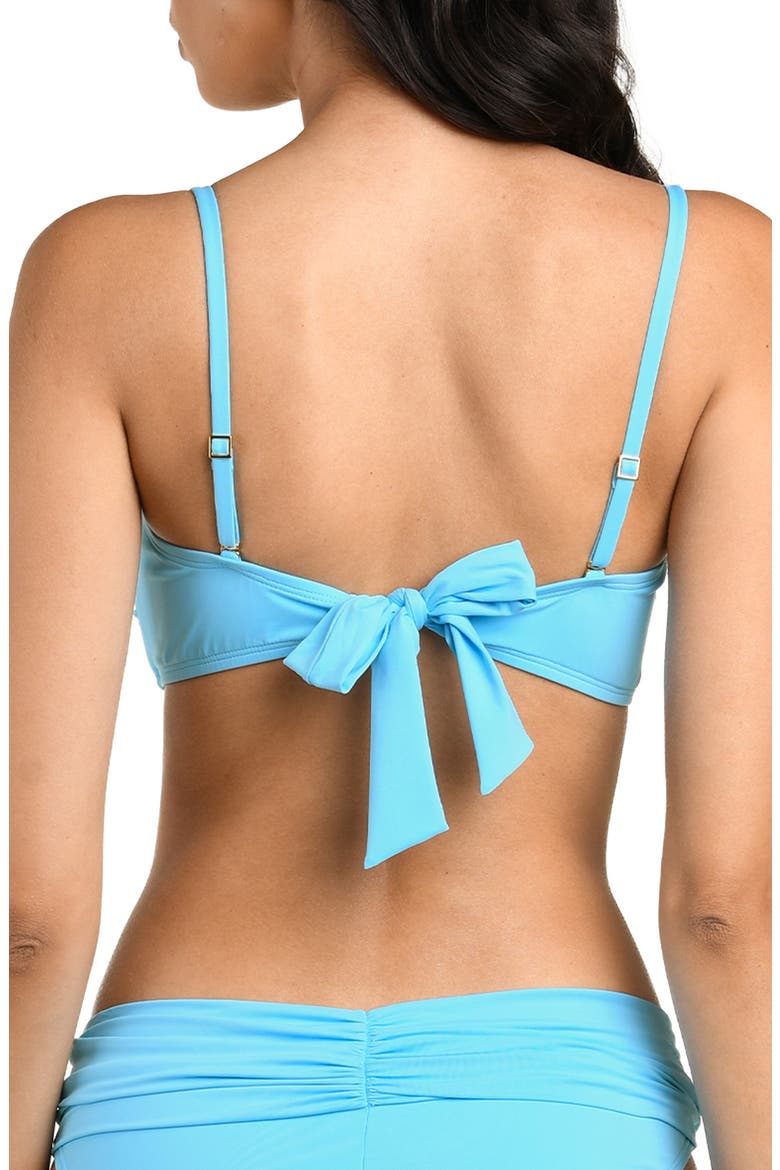Island Goddess Bandeau Bikini Top, Alternate, color, SKY