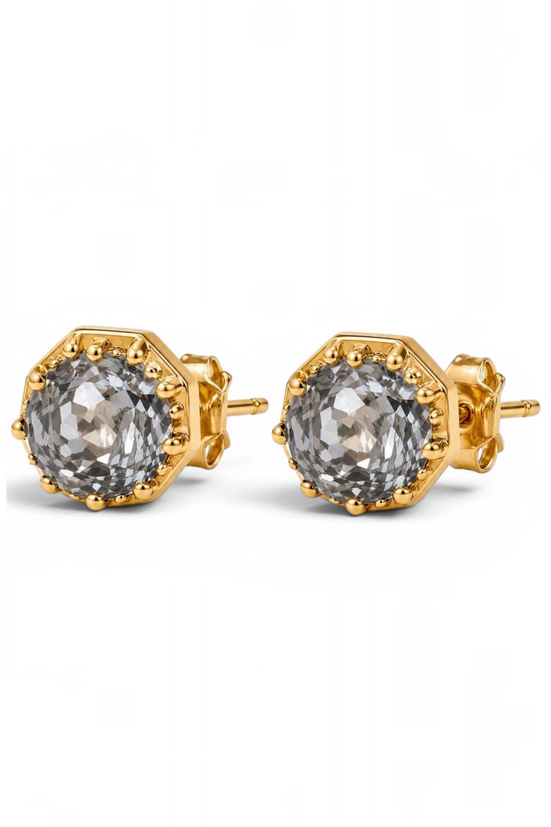 Foundry Georgian Rose Collet Earrings, Main, color, Gray Alexandrite
