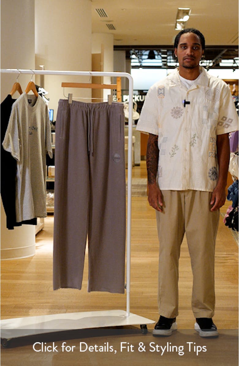 Race Herringbone Wide Leg Sweatpants, sales video thumbnail