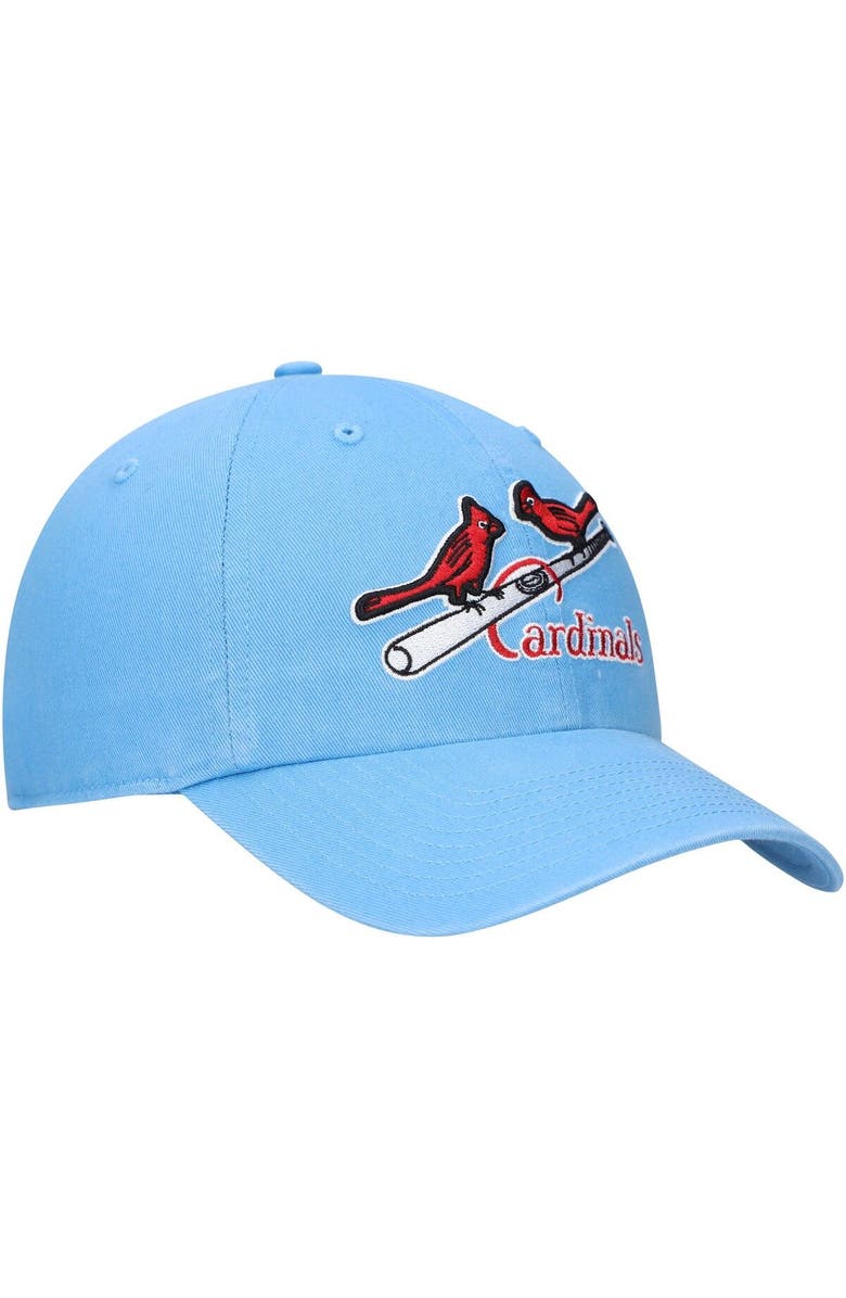 '47 Men's '47 Light Blue St. Louis Cardinals Logo Cooperstown Collection Clean Up Adjustable Hat, Alternate, color, Light Blue