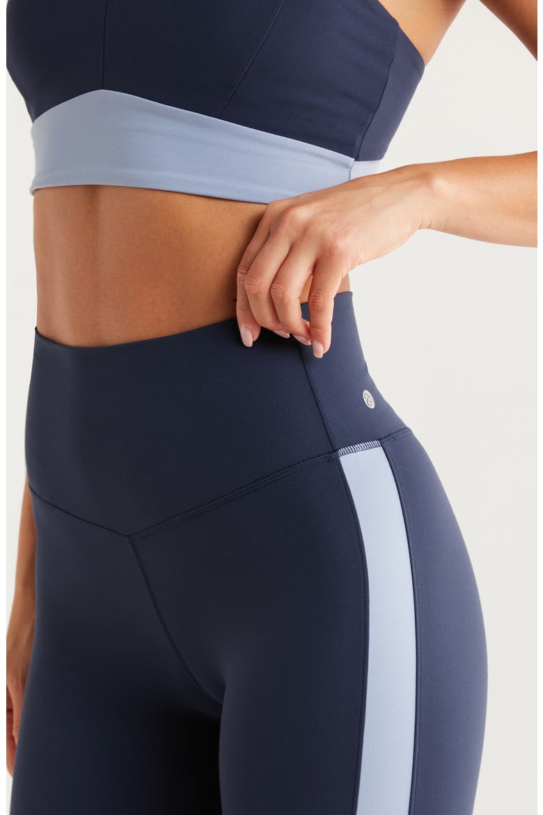 Studio Luxe Colorblock High Waist 7/8 Leggings, Alternate, color, NAVY SAPPHIRE - BLUE