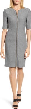 BOSS Demirana Zip Front Sheath Dress