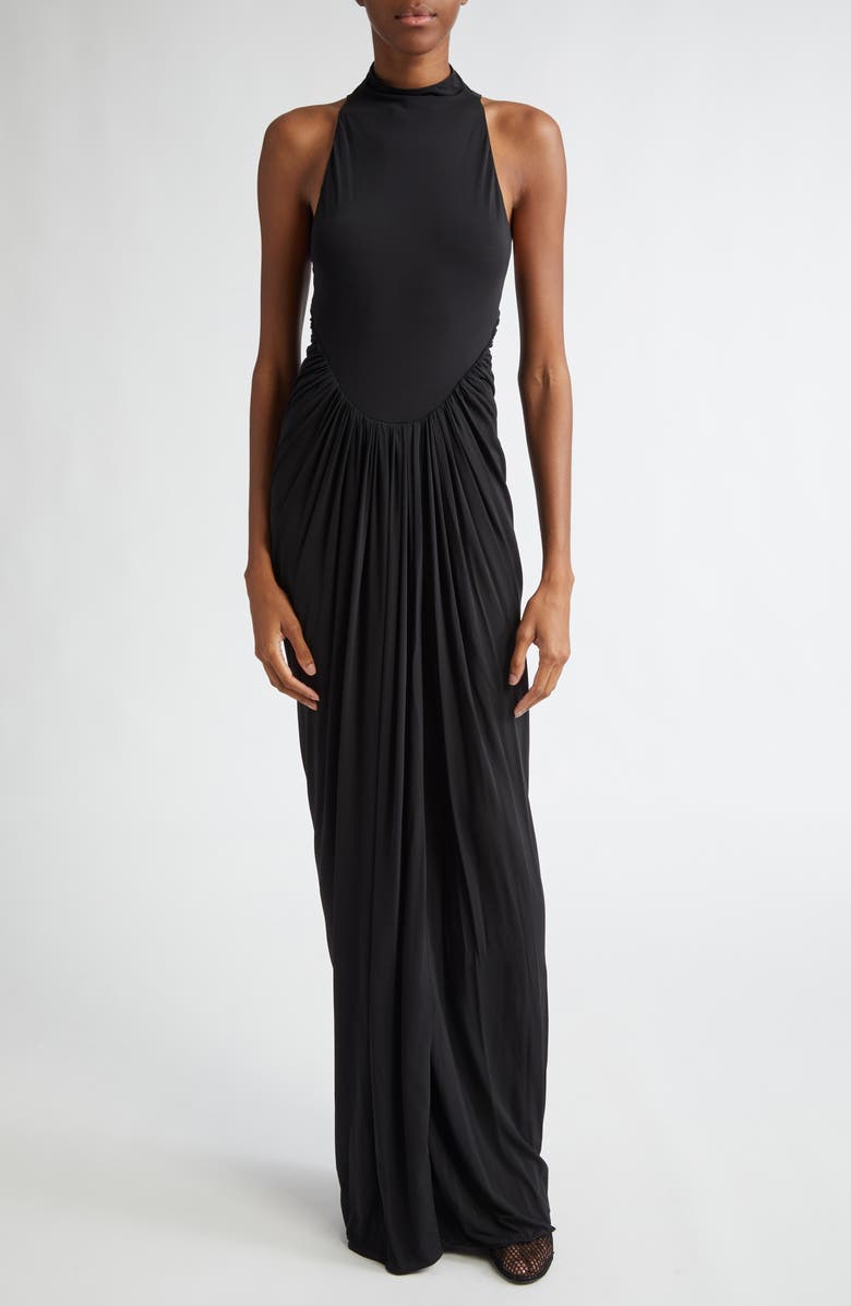 Alaïa Draped Jersey Dress, Main, color,