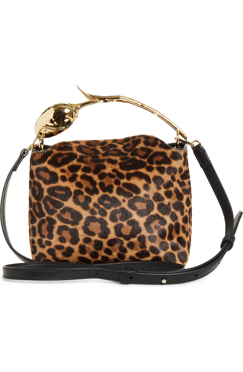 Erdem Mini Bloom Genuine Calf Hair Bag, Alternate, color, Leopard
